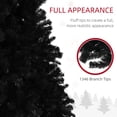 thumbnail image 5 of Christmas Trees HOMCOM 7.5ft Tall Artificial Christmas Tree, Unlit Xmas Tree with 1346 Branch Tips, Auto Open, Steel Base, Holiday Décor for Home Office, Black,Artificial Christmas Trees, 5 of 9