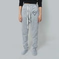 thumbnail image 2 of Gibobby Pantalones deportivo casuales para mujer, cómodos pantalones de pijama con pierna recta, pantalones de yoga con cordón, transpirables, pantalones de pijama con bloques（Plateado， XXL), 2 of 5
