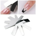 thumbnail image 3 of D-GROEE 3Pcs French Nail Trimmer Plate, Easy French Smile Line Elegance & Style V-Shape Art Edge Trimmer The Tip Line Cutter, Diy Plate Module Stainless Steel Nail Manicure Edge Trimmer Tool, 3 of 7
