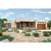 The House Designers: THD-4876 Builder-Ready Blueprints to Build a Small Southwestern House Plan with Crawl Space Foundation (5 Printed Sets)