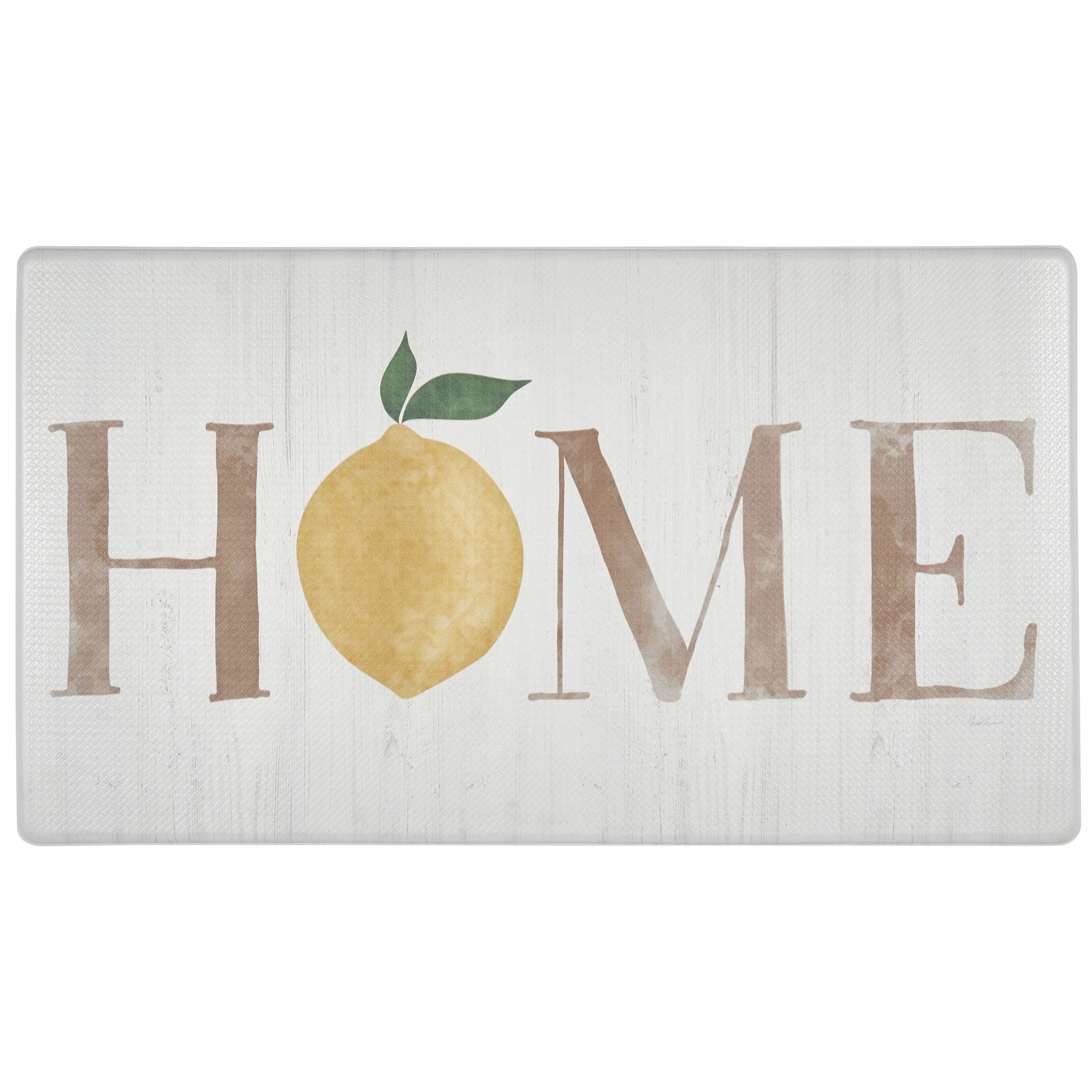 SoHome Cozy Living Home Lemon AntiFatigue Kitchen Mat, Off White