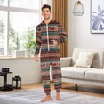 thumbnail image 6 of FORMRS Onesies Pajama for Adults Unisex Hoodie Winter Jumpsuit One Piece Sleepwear, Sizes S-2XL, Tribal Geometric, 6 of 7