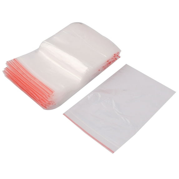 100Pcs 3" x 4.3" 7 x 11cm Clear 2MIL Poly Plastic Reclosable Zip Lock Zipper Bag