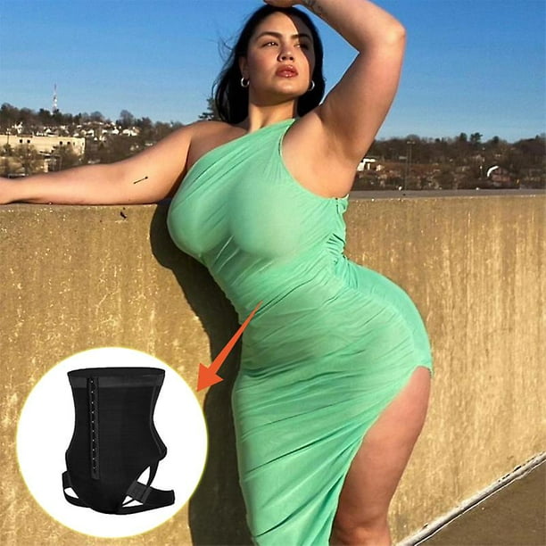 Cuff Tummy Trainer Female Exceptional Shapewear 2-in-1 High Waist Hip  Lifting Pants Black（3XL） 