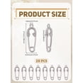 thumbnail image 2 of 1set 20pcs Alloy with Rhinestone Pendants Cadmium Free & Lead Free Paper Clip 27x9.5x2mm Hole: 1.8mm, 2 of 3