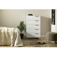 thumbnail image 3 of South Shore Cavalleri 5-Drawer Chest Storage Unit for Adult, in Pure White, 3 of 12