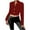 Wine Blazer for Women #f, variant on Blazer for Women Button Down Cardigan Elegant Notched Lapel Long Sleeve Work Open Front Cropped Loose Business Office Jacket Casual Black L