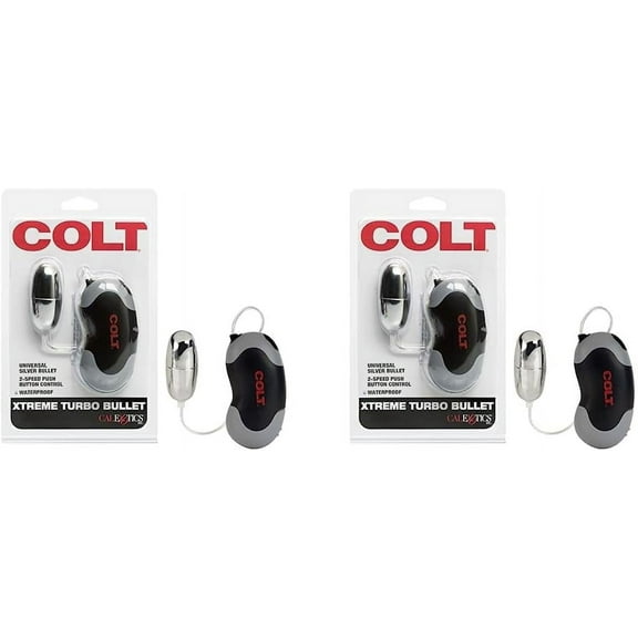 CalExotics Colt Xtreme Turbo Bullet Vibrator for Men, Waterproof Sex Toys for Couples, Adult, Black