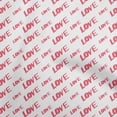 thumbnail image 1 of oneOone Tissu Polyester Spandex Rouge Écriture Amour Projets de Couture Tissu Imprimé au Mètre 56 Pouces de Large, 1 of 4