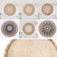 thumbnail image 3 of Tapis de Table en Lin Dentelle Set de Table Tissé en Jute Naturel Rond 38cm, 3 of 4