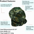 thumbnail image 2 of Glory Max Bucket Boonie Hat with Neck Flap Cover Sun Safari Wide Brim Fishing Cap Green Wheat, 2 of 6