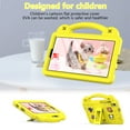 thumbnail image 4 of SaniMore EVA Kids Case for Samsung Galaxy Tab A7 Lite 8.7" 2021 (SM-T220/T225), Skid-Proof Lightweight Case for Boys Girls with Kickstand Handle Shockproof Cover for Samsung Tab A7, Yellow, 4 of 7