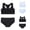 Mixed Color 3pcs-B, variant on LYMAYTER Girls Youth Girls Soft Seamless Bra Panty Set Breathable Lightweight Sports Training Outfit