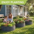 thumbnail image 6 of 3 Pack 2x2x1 ft Round Galvanized Raised Garden Bed Kit Round Metal Flower Box Large Planter Raised Beds Outdoor Garden for Planting,Fruit,Herb Grey, 6 of 6