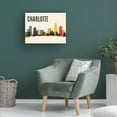 thumbnail image 4 of Canvas Wall Art - Tom Quartermaine 'Charlotte Mid Century Modern Cityscape' Wall Art for Living Room, Bedroom, or Office Décor by Trademark Fine Art - 19 x 14 Inches, 4 of 4