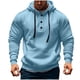 thumbnail image 2 of pstuiky camisas de manga larga para hombre, Sudadera con capucha y manga larga para hombre, estilo informal, deportiva, con cordón y bolsillos, de color liso y a la moda xxl, 2 of 5
