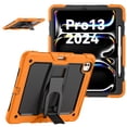thumbnail image 5 of FJLBDE Case for iPad Pro 13 Inch (M4 2024/M5 2025), Rugged Shockproof Tablet Cases Cover with Kickstand Shoulder Strap, Orange, 5 of 7