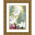 thumbnail image 1 of Ogren, Sarah 18x24 Gold Ornate Wood Framed with Double Matting Museum Art Print Titled - Bird with Lotus Flowers, 1 of 4