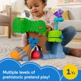 thumbnail image 2 of Fisher-Price Little People Dinosaur Hatch & Slide Playset Toddler Toy with 2 Figures, 2 of 7