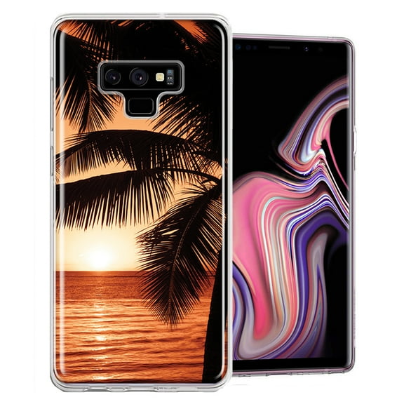 MUNDAZE For Samsung Galaxy Note 9 Paradise Sunset Design Double Layer Phone Case Cover