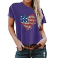 thumbnail image 1 of Birdeem T-Shirt pour Femmes d'Été Décontracté Ample Imprimé Fête de l'Indépendance à Col Rond à Manches Courtes, 1 of 3