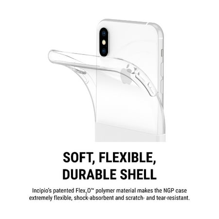 Incipio - NGP Flexible Shock Absorbent Case for Apple® iPhone® X and XS - Clear