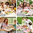thumbnail image 6 of Snackle Box – 8 Compartment Divided Serving Tray with Lid, Handle, 4 Gold Forks, Portable, 6 of 7