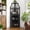Black Frame + Black Wood Grain, variant on Corner Wine Bar Cabinet with LED Lights & Glass Holder – Mesh Door, Storage Shelves for Home Bar or Dining Room