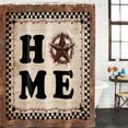 thumbnail image 2 of Western Texas Star Vintage Bathroom Shower Curtains with 12 Hooks Polyester Waterproof Shower Curtain for Stalls Bathtubs HOME Buffalo Plaid Brown Farmhouse Decorative Bathroom Curtain 36x72 Inches, 2 of 9