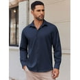 thumbnail image 2 of COOFANDY Mens Long Sleeve Button Down Shirts Casual Untucked Shirts Stretch Shirts, 2 of 4
