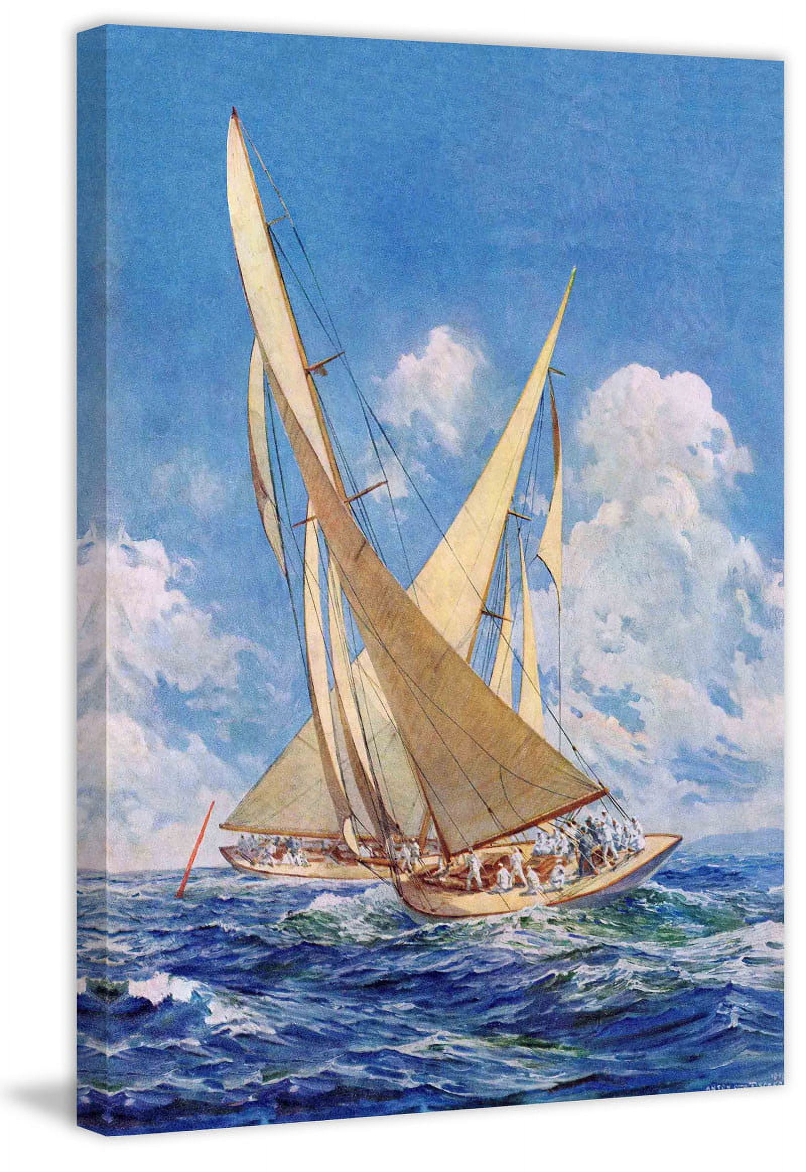 Marmont Hill "Sailboats" Painting Print on Canvas