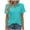 #0182-Mint Green, variant on Shihyeh Women's V-Neck Polo Shirts UPF 50 Short Sleeve Sun Protection Quick Dry Golf Polos Collared Shirt