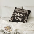 thumbnail image 6 of LNWH Decorative Pillow Covers, Retro Gamepad Game Time Square Sofa Decorative Knit Pillow Case, 18"x18", 6 of 8