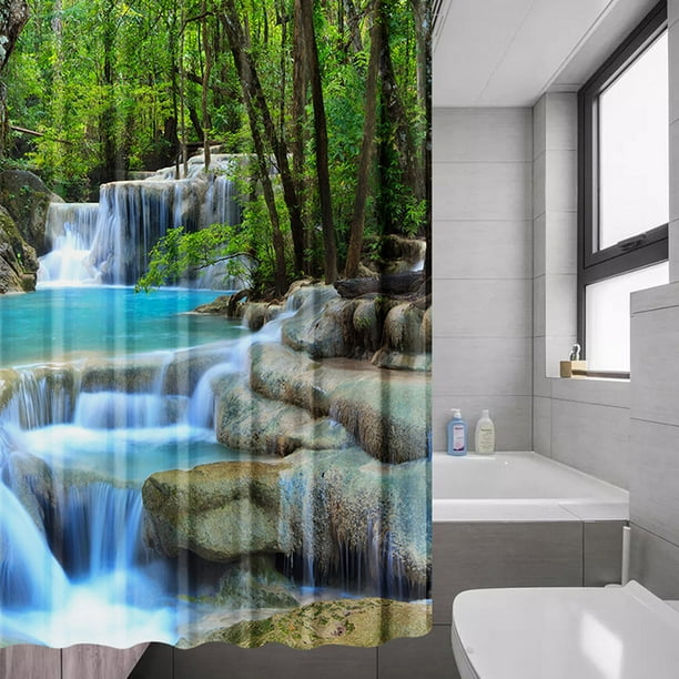 NEWEEN Shower Curtain 72 x 78 Polyester Waterproof Heavy Duty Shower