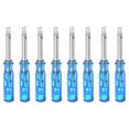 thumbnail image 1 of Unique Bargains 8Pcs SL3.0 Mini Slotted Screwdriver 3mm Magnetic Flat Head 45mm Length for Repairs, Blue, 1 of 6