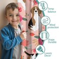 thumbnail image 3 of Blackout Kids Curtains,Pink Beagle and Flower Childrens Insulated Curtains Set Of 2,Bedroom Essentials,Toddler Room Decor 52x84in(132x213cm), 3 of 4