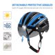 thumbnail image 2 of Casco de bicicleta de montaña Aomiun, casco de motociclismo con luz trasera desmontable, 2 of 8