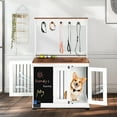 Demi Bonn 59" Wood Dog Crate Furniture, Heavy Dog Kennel Pet House with