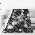 thumbnail image 1 of Balery Seamless Pattern With Skulls Manta de Felpa Suave y Acogedora – Cobija de Franela Aterciopelada para Cama, Lavable y Cálida para Sofá, Mascotas, Transpirable-80"x60", 1 of 7