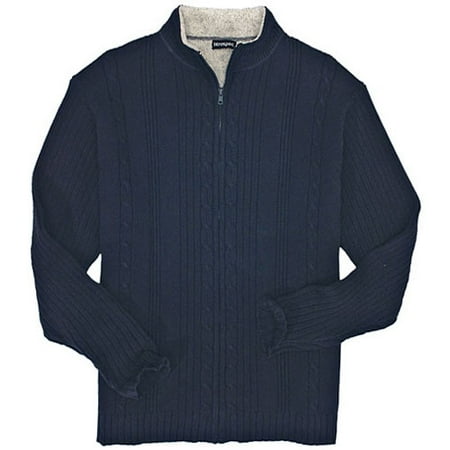 Men's Full-Zip Cable Knit Sweater