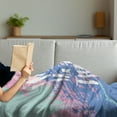 thumbnail image 3 of Enjoy the Little Things Soft Flannel Fleece Blanket, Inspirational Hand Lettering Words on Grunge Color Smear Background, Cozy Plush for Indoor and Outdoor Use, 60" x 80", Multicolor, by Ambesonne, 3 of 5