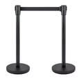 thumbnail image 1 of TROPOW 2 PCS Crowd Control Stanchions with Retractable Belts – 36" Height, Black, Easy Assembly, 1 of 8