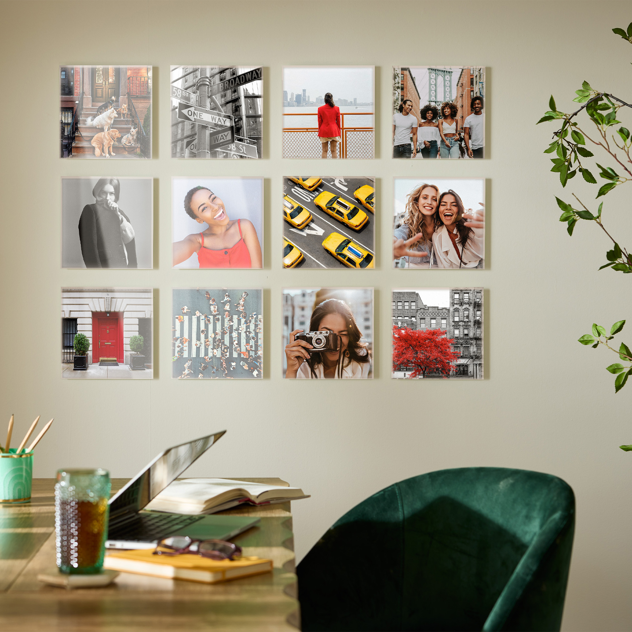 TilePix Glass Premium 8 x 8 Glass Picture Tile - Customizable Magnetic Photo Tile Picture Frame, Nail-Free Hanging Photo Frame