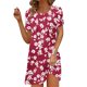 thumbnail image 4 of Vestido de Verano para las Mujeres Gradiente Impreso Cuello en V Manga Corta de la Longitud Del Tobillo Vestido, Vestido Corto de Verano, 4 of 5