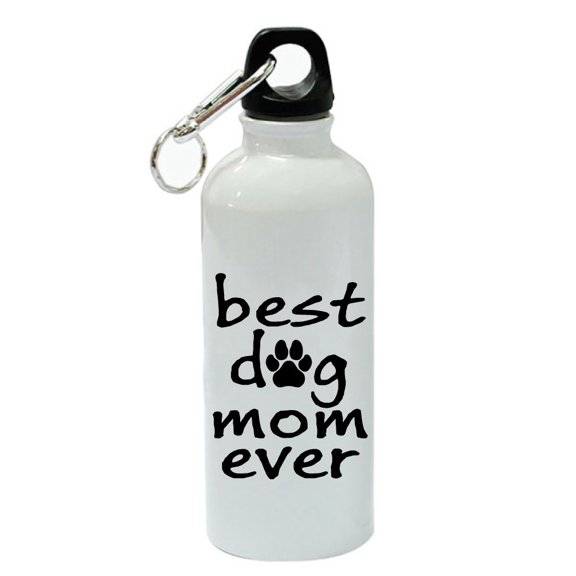 Best Dog Mom Ever White Aluminum Sports 20 oz Water Bottle