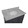 thumbnail image 2 of Bella 36" Bathroom Vanity with Marine Gray Cabinet and Carrara Marble Top, 2 of 6