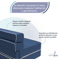 thumbnail image 4 of Sofá Cama Plegable - Queen Size - Azul Marino Memory Foam SOFA CAMA COZY, 4 of 10