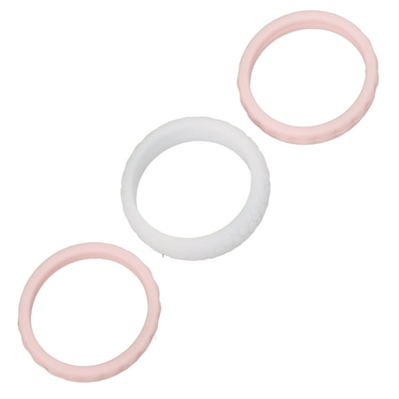 TABLZONE 3Pcs Womens Silicone Rings Soft Comfortable Sports Rings for Outdoor Activities Assorted Colors