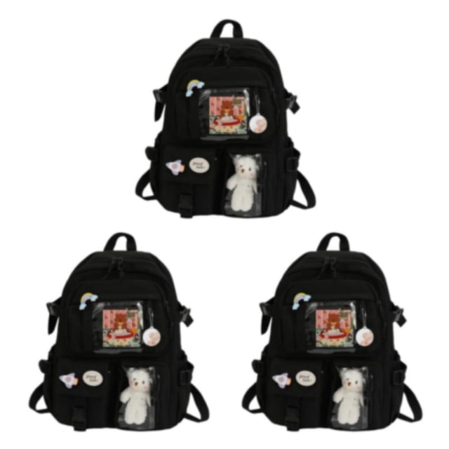 Sonducket Mochilas de mujer Bolsa de viaje Bolsos multibolsillos antirrobo negro Type1 NO1