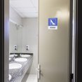 thumbnail image 2 of OULII 2Pcs Blue Acrylic Restroom Sign Directional Guidance for Shopping Center Childcare, 2 of 4